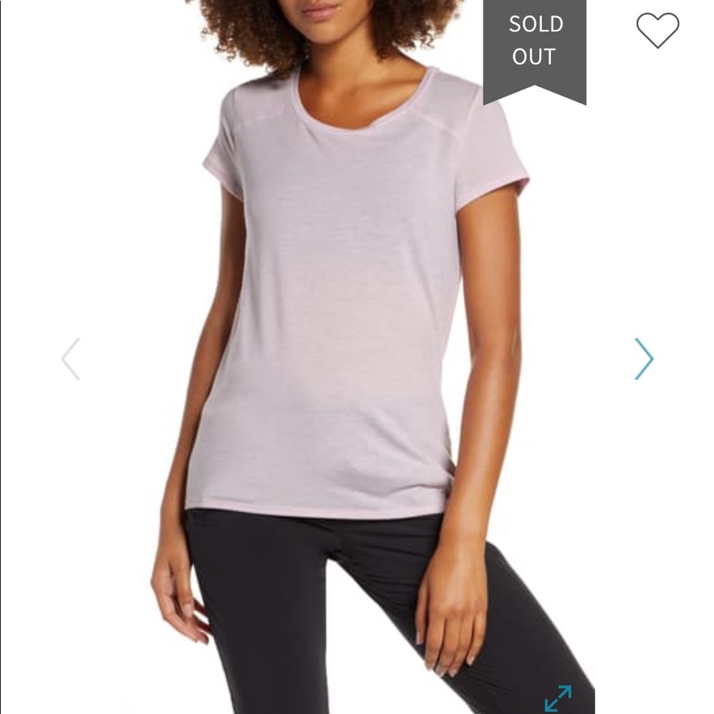 Zella Serenity Swoop Tee in Purple Moss Heather